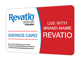 REVATIO® sildenafil 20 mg tablets savings card REVATIO® sildenafil 20 mg tablets savings card