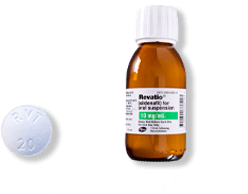 Images of 20 milligram pill and bottle of 10 milligram per milliliter oral suspension